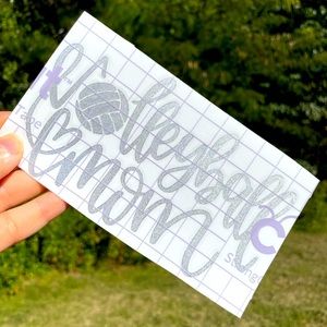 Volleyball mom car decal